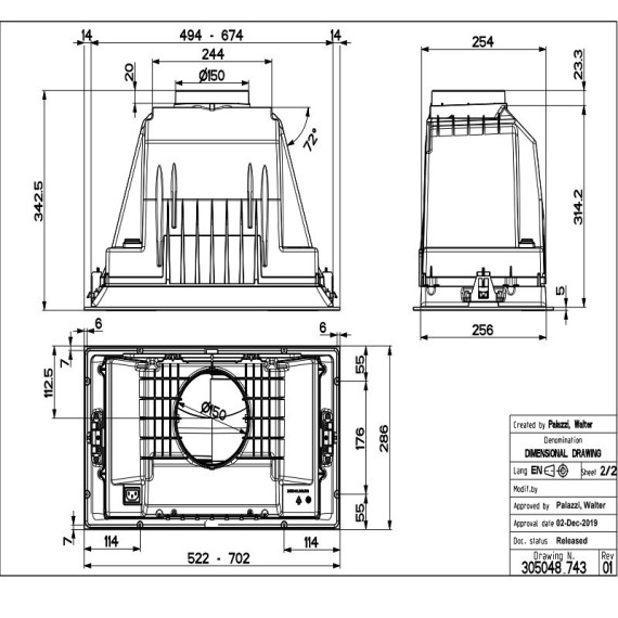 FABER HC X A70 INKA PLUS ΙΝΟΧ 70 εκ....
