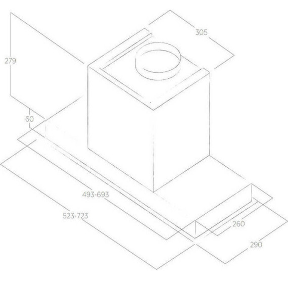 ELICA HIDDEN 2.0 IX/A/72 72εκ INOX...