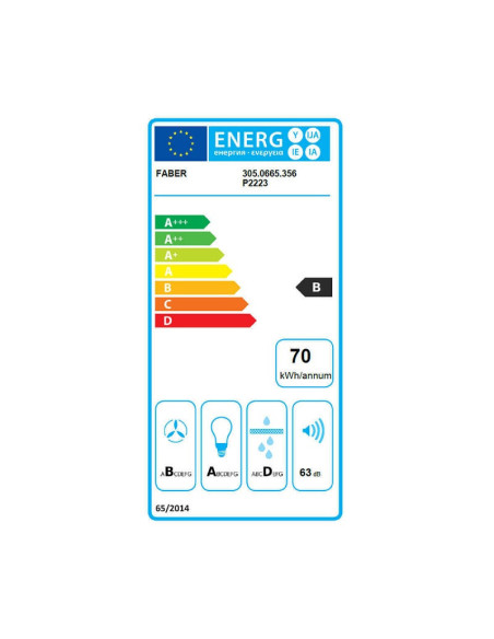 FABER INKA LUX EVO BK MATT A70 ΜΑΥΡΟ ΜΑΤ 70εκ. ΜΗΧΑΝΙΣΜΟΣ