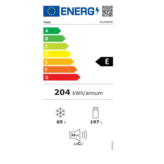 TESLA RC2600ME 177.5x55x55 cm 262lt E...