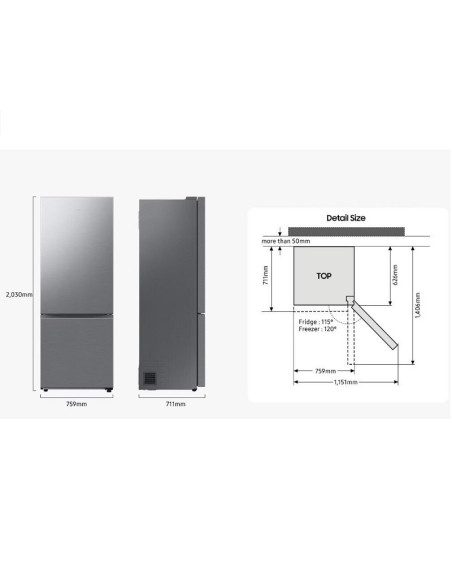 SAMSUNG RB53DG706CS9EF NO FROST 203x76x71 INOX C CLASS