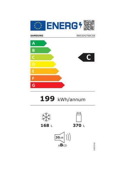 SAMSUNG RB53DG706CS9EF NO FROST 203x76x71 INOX C CLASS