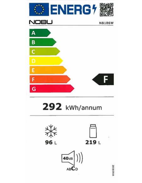 ΨΥΓ/ΚΤΗΣ NOBU NB 186W 186x60 F CLASS ΣΤΑΤΙΚΟ ΛΕΥΚΟ