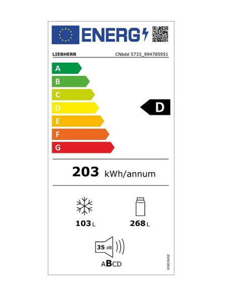 LIEBHERR CNBDD 5733 Plus BlackSteel 201.5x60 NOFROST