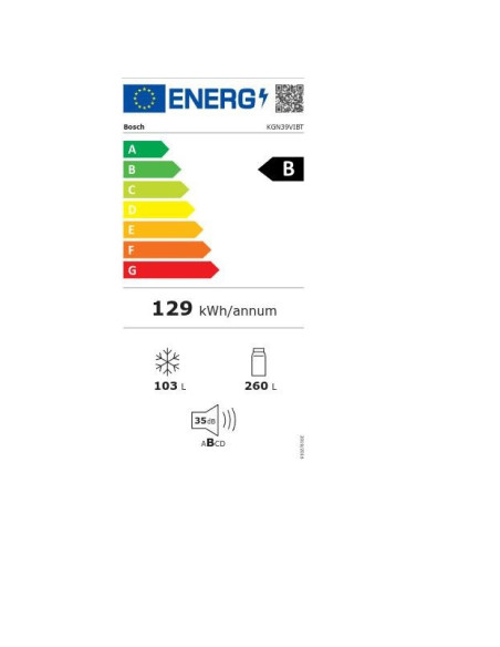 BOSCH KGN39VIBT 203x60 B ΚΛΑΣΗ INOX