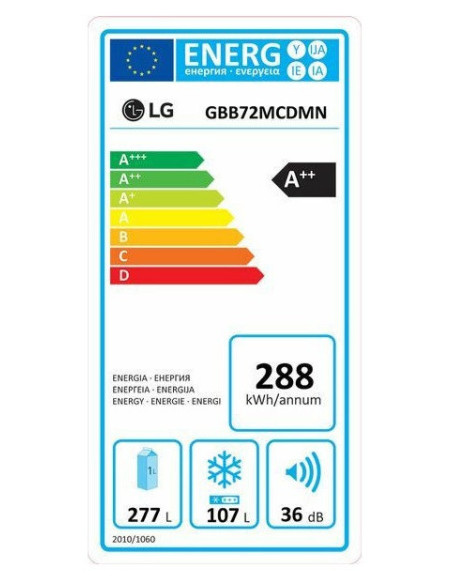LG GBB72MCDMN A++ NF ΜΑΥΡΟ 203x60