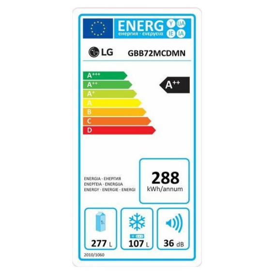 LG GBB72MCDMN A++ NF ΜΑΥΡΟ 203x60